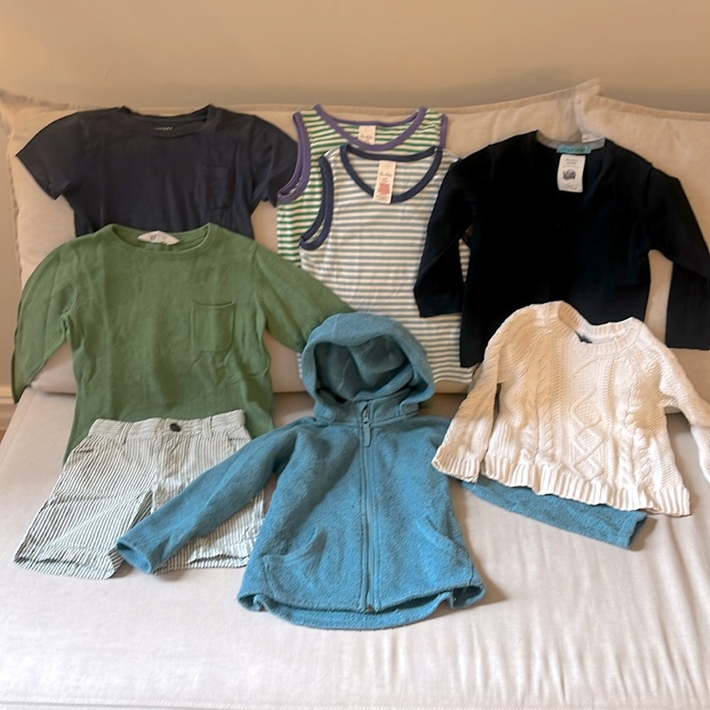 Green and blue qualify 4-6T micro capsule wardrobe clothing bundle!